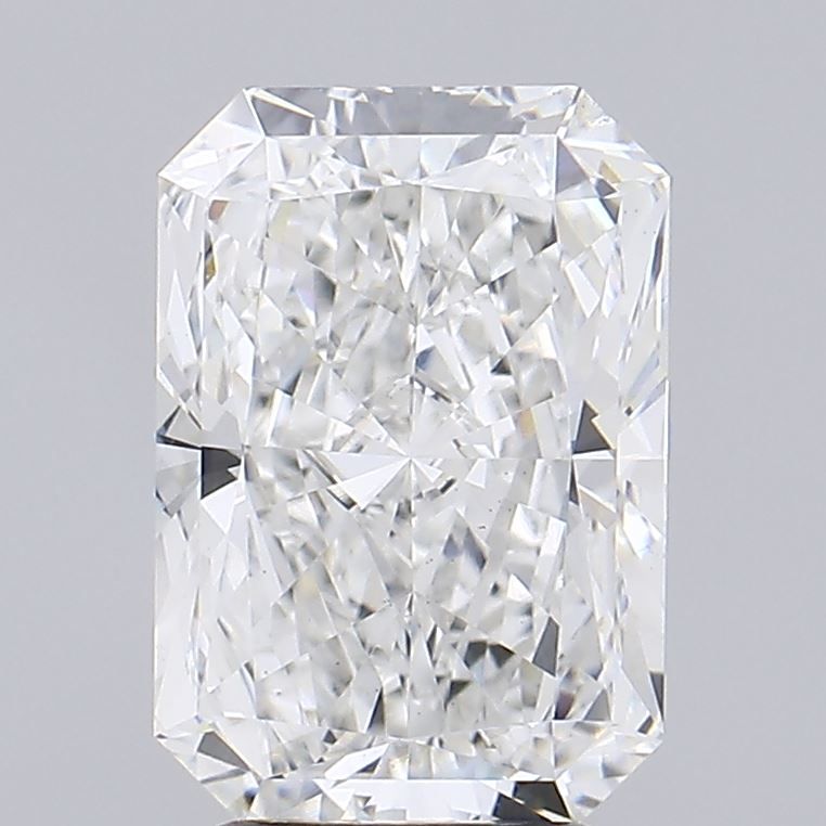 3.21 Carat Radiant Lab Diamond with  Cut Diamond in 14KT  view 1

