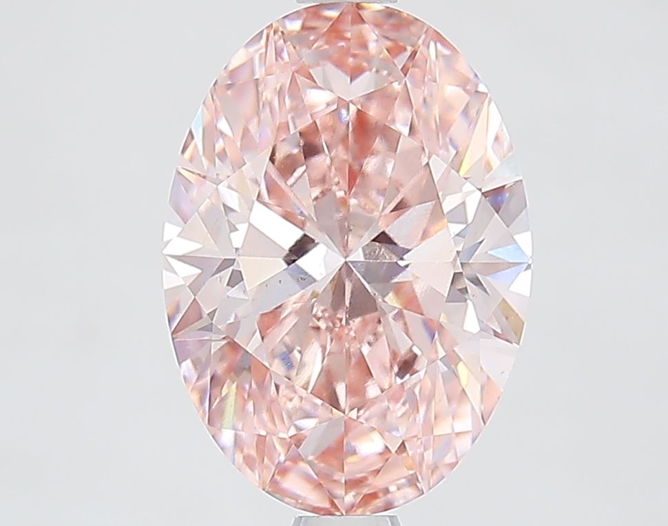 2.12 Carat Oval Lab Diamond with  Cut Diamond in 14KT  view 1
