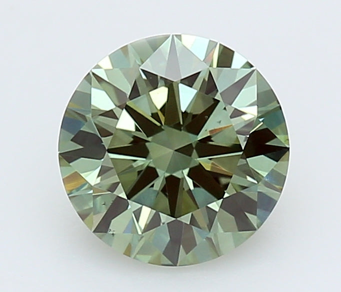 1.56 Carat Round Lab Diamond with  Cut Diamond in 14KT  view 1
