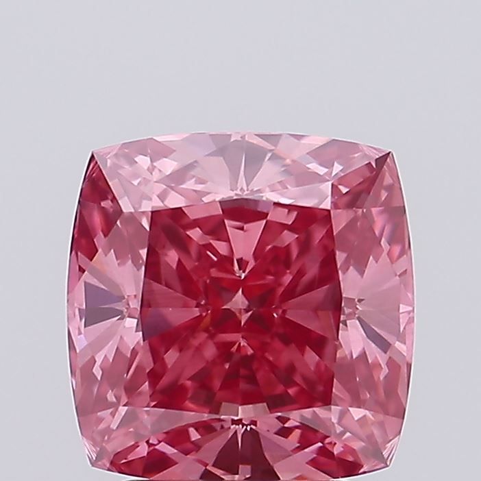 2.58 Carat Cushion Lab Diamond with  Cut Diamond in 14KT  view 1

