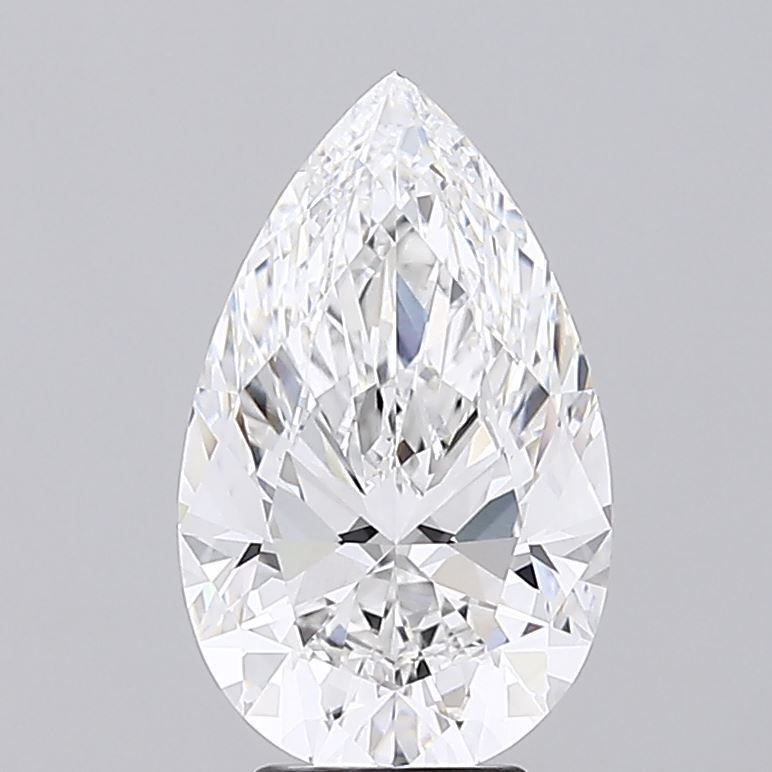 5.09 Carat Pear Lab Diamond with  Cut Diamond in 14KT  view 1
