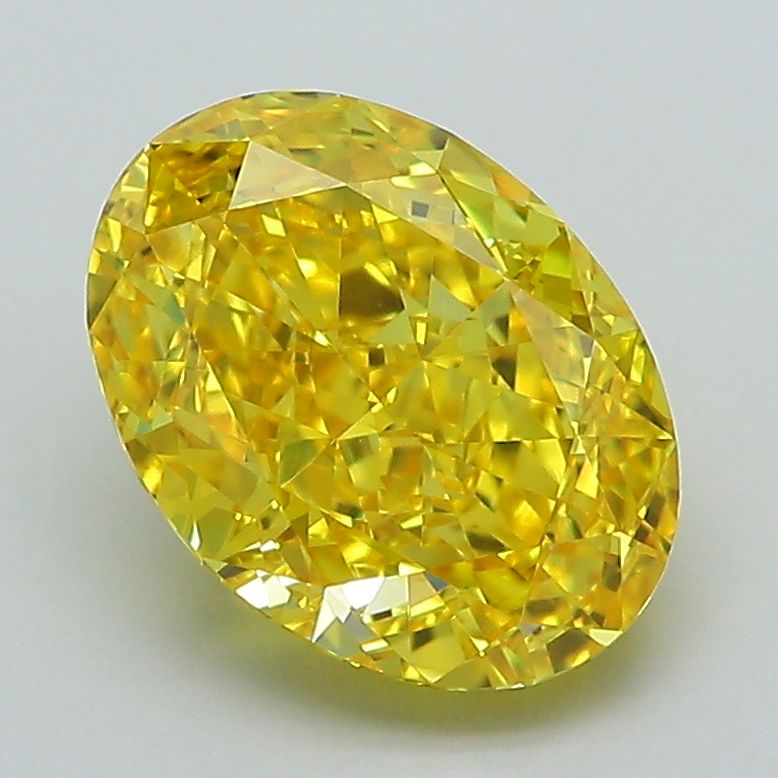 2.5 Carat Oval Lab Diamond with  Cut Diamond in 14KT  view 1

