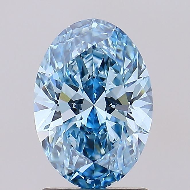 1.5 Carat Oval Lab Diamond with  Cut Diamond in 14KT  view 1
