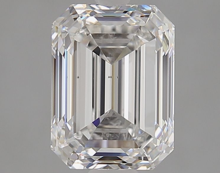 2.7 Carat Emerald Natural Diamond with  Cut Diamond in 14KT  view 1
