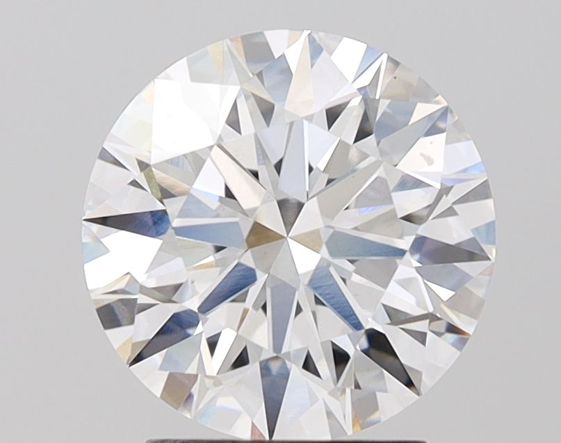 2.5 Carat Round Lab Diamond with  Cut Diamond in 14KT  view 1
