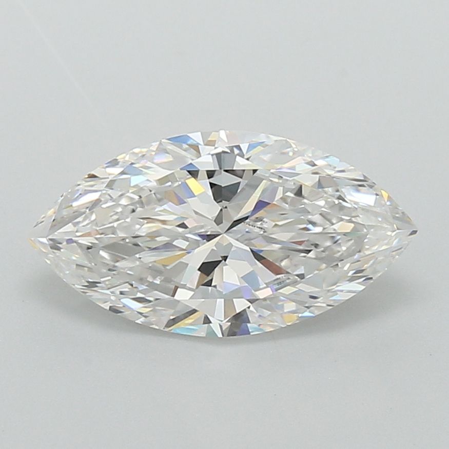 3.01 Carat Marquise Lab Diamond with  Cut Diamond in 14KT  view 1
