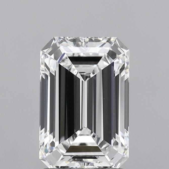 1.68 Carat Emerald Lab Diamond with  Cut Diamond in 14KT  view 1
