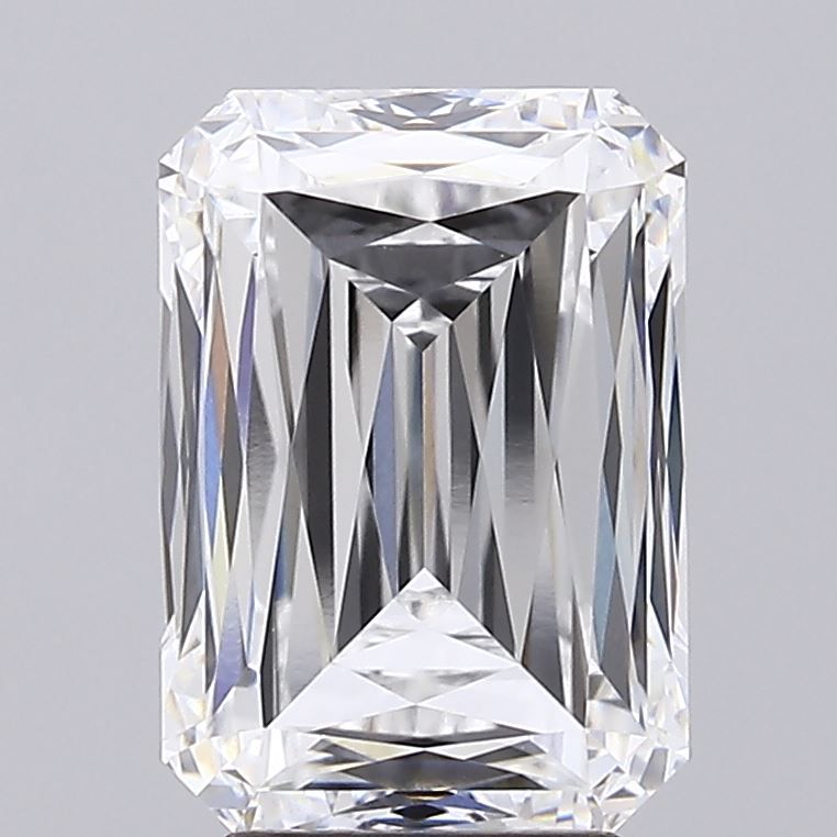 4.58 Carat Radiant Lab Diamond with  Cut Diamond in 14KT  view 1
