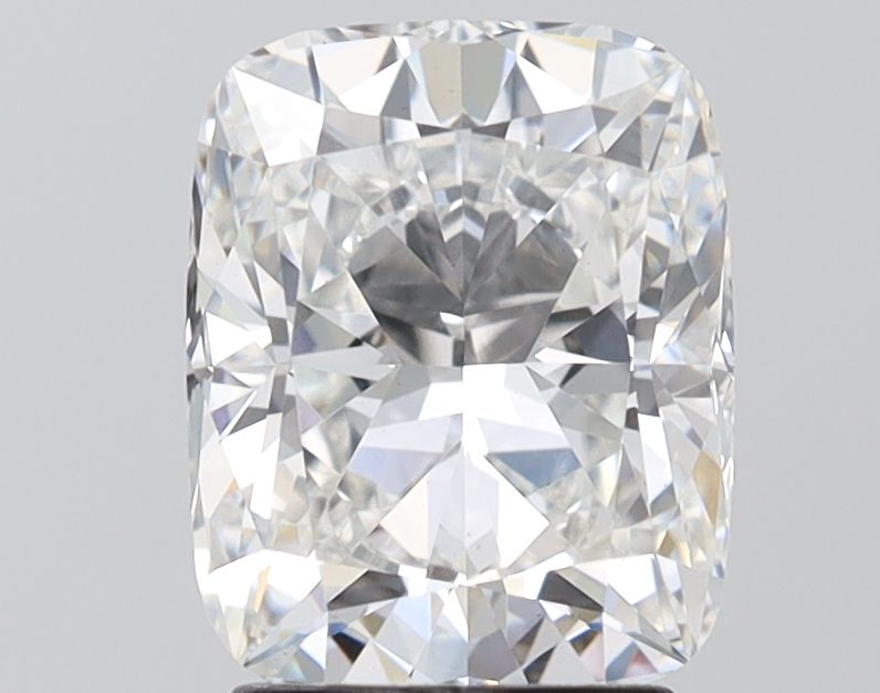 2.54 Carat Cushion Lab Diamond with  Cut Diamond in 14KT  view 1
