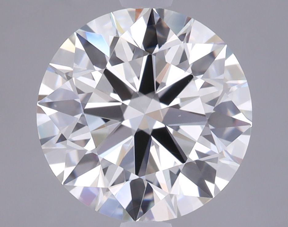 2.4 Carat Round Lab Diamond with  Cut Diamond in 14KT  view 1

