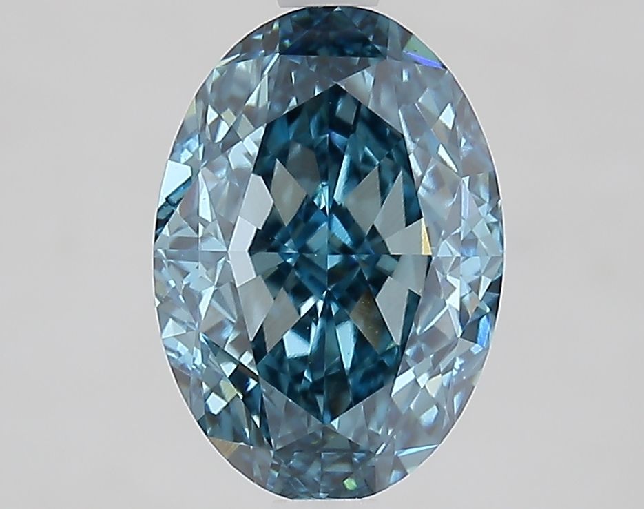 2.54 Carat Oval Lab Diamond with  Cut Diamond in 14KT  view 1
