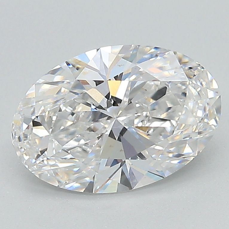 1.89 Carat Oval Lab Diamond with  Cut Diamond in 14KT  view 1
