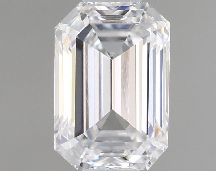 0.63 Carat Emerald Lab Diamond with  Cut Diamond in 14KT  view 1

