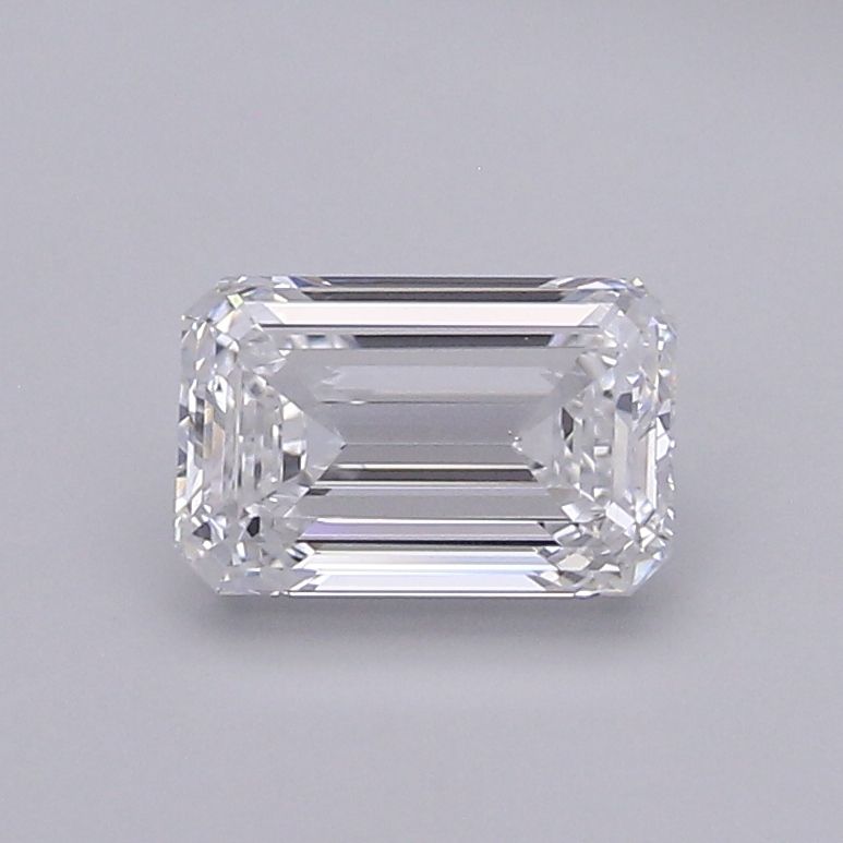 2.9 Carat Emerald Lab Diamond with  Cut Diamond in 14KT  view 1
