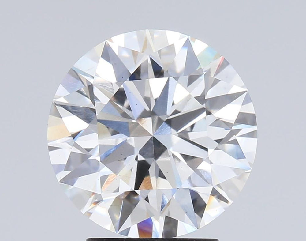 3.24 Carat Round Lab Diamond with  Cut Diamond in 14KT  view 1
