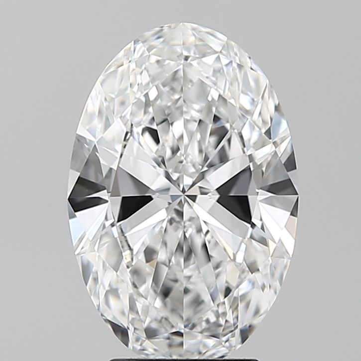 3.01 Carat Oval Lab Diamond with  Cut Diamond in 14KT  view 1
