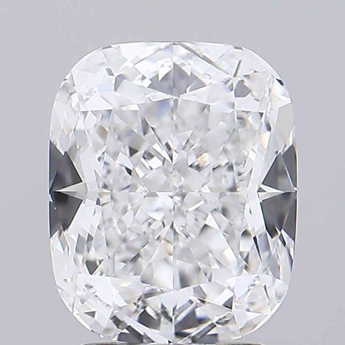 3.04 Carat Cushion Lab Diamond with  Cut Diamond in 14KT  view 1
