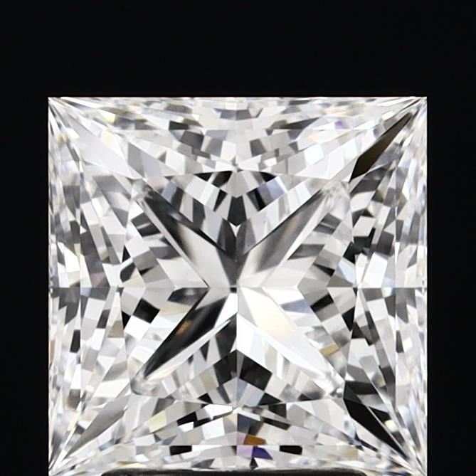 3.26 Carat Princess Lab Diamond with  Cut Diamond in 14KT  view 1
