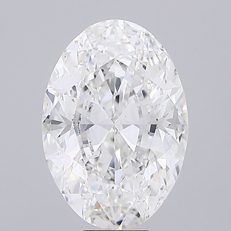 10.02 Carat Oval Lab Diamond with  Cut Diamond in 14KT  view 1
