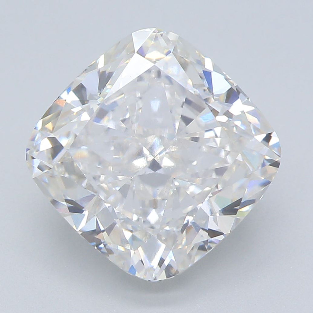 3.38 Carat Cushion Lab Diamond with  Cut Diamond in 14KT  view 1
