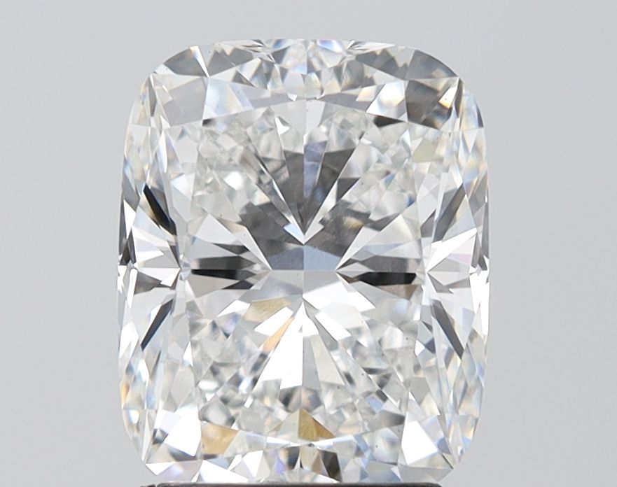 3.09 Carat Cushion Lab Diamond with  Cut Diamond in 14KT  view 1
