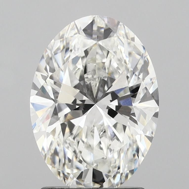 2.52 Carat Oval Lab Diamond with  Cut Diamond in 14KT  view 1
