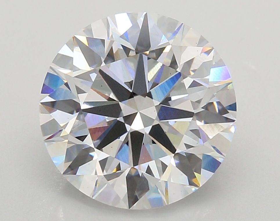 4.53 Carat Round Lab Diamond with  Cut Diamond in 14KT  view 1

