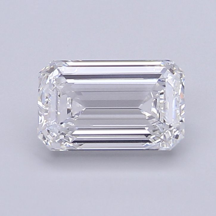 3.27 Carat Emerald Lab Diamond with  Cut Diamond in 14KT  view 1
