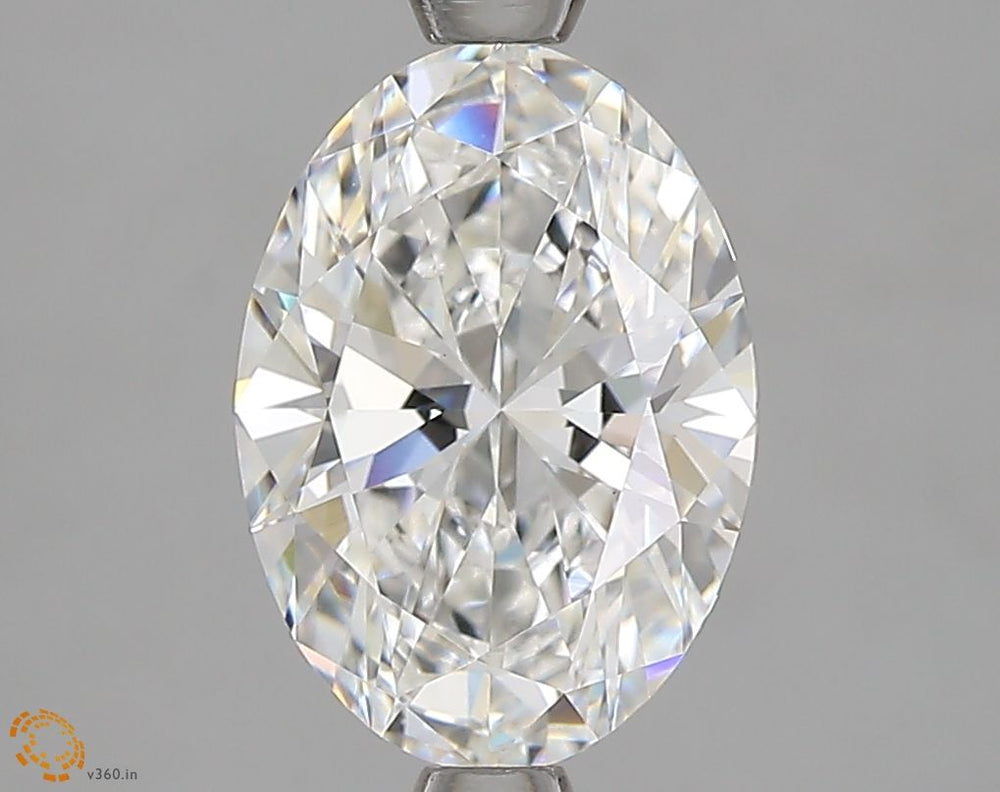 2.01 Carat Oval Lab Diamond with  Cut Diamond in 14KT  view 1
