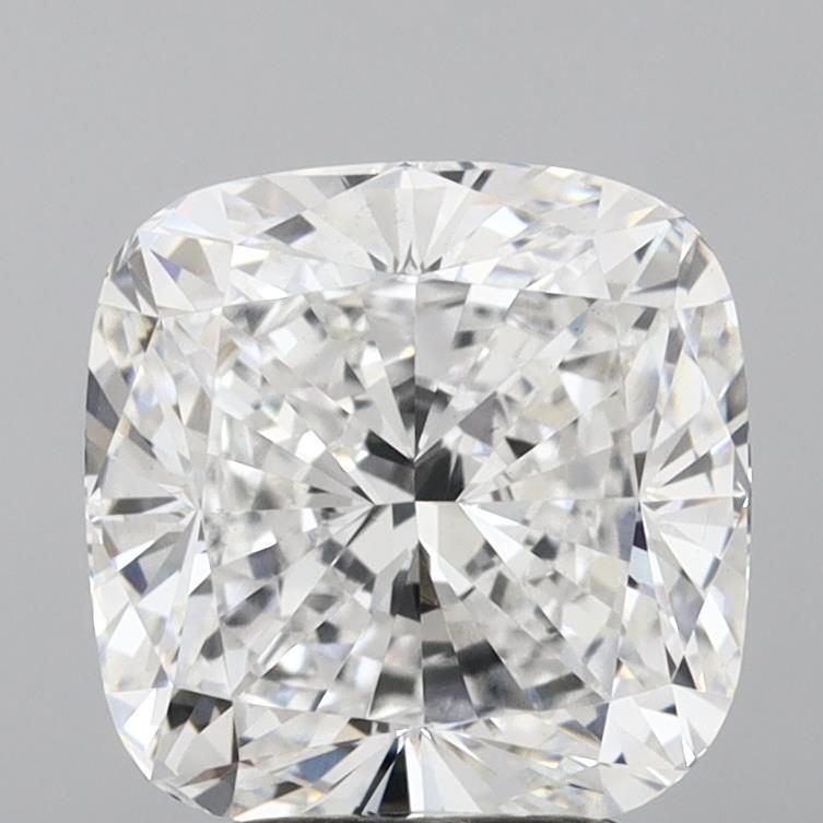 4.01 Carat Cushion Lab Diamond with  Cut Diamond in 14KT  view 1
