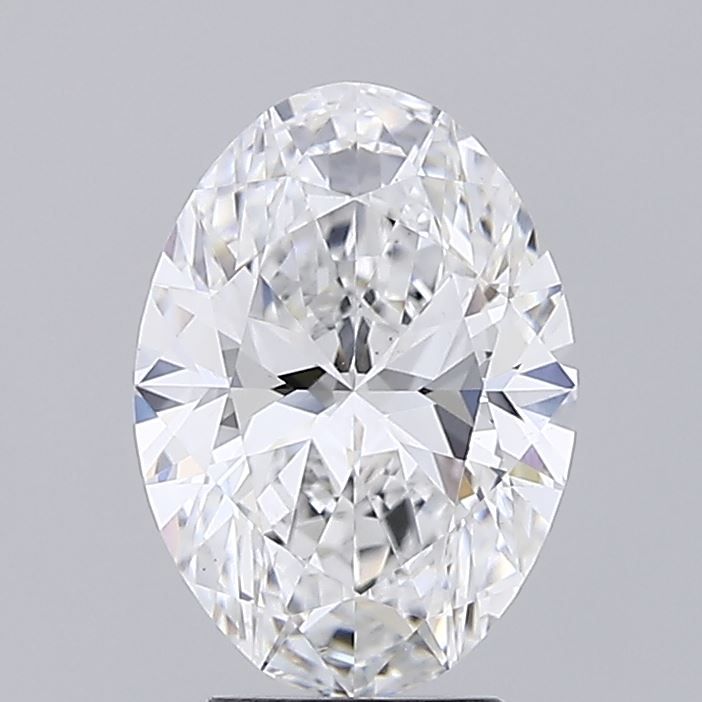 3.11 Carat Oval Lab Diamond with  Cut Diamond in 14KT  view 1
