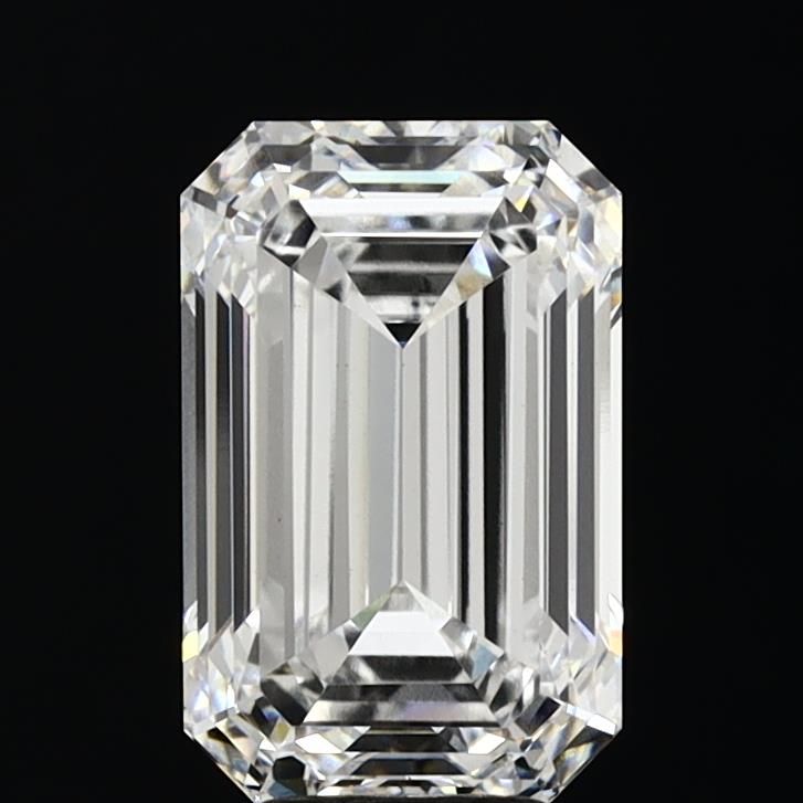 6.2 Carat Emerald Lab Diamond with  Cut Diamond in 14KT  view 1
