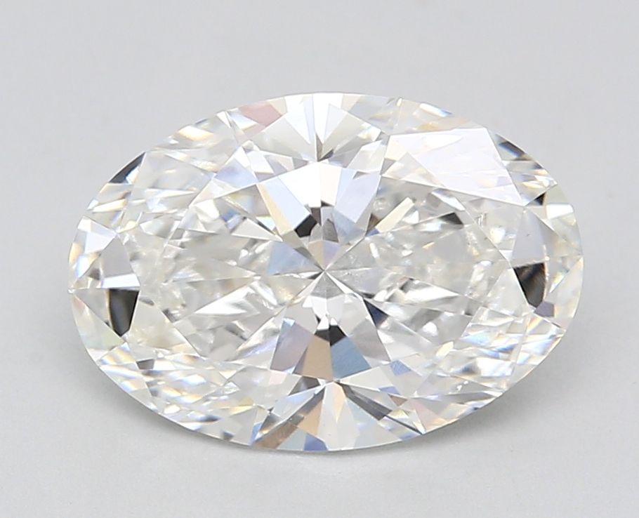 2.75 Carat Oval Lab Diamond with  Cut Diamond in 14KT  view 1
