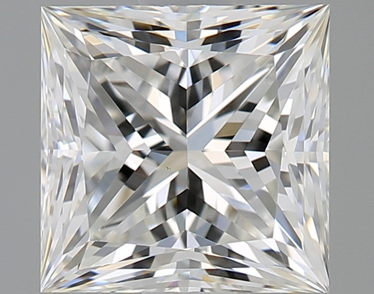1.09 Carat Princess Natural Diamond with  Cut Diamond in 14KT  view 1
