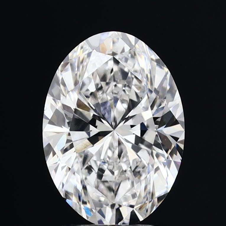 2.5 Carat Oval Lab Diamond with  Cut Diamond in 14KT  view 1
