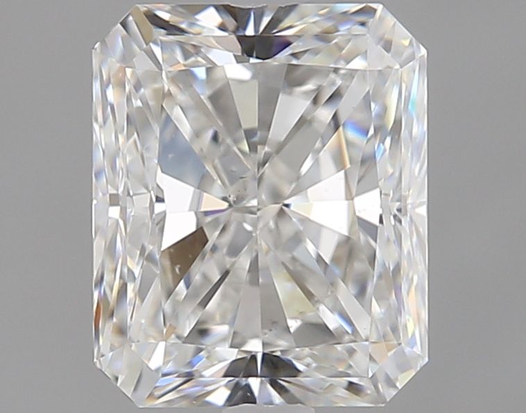 1.5 Carat Radiant Natural Diamond with  Cut Diamond in 14KT  view 1
