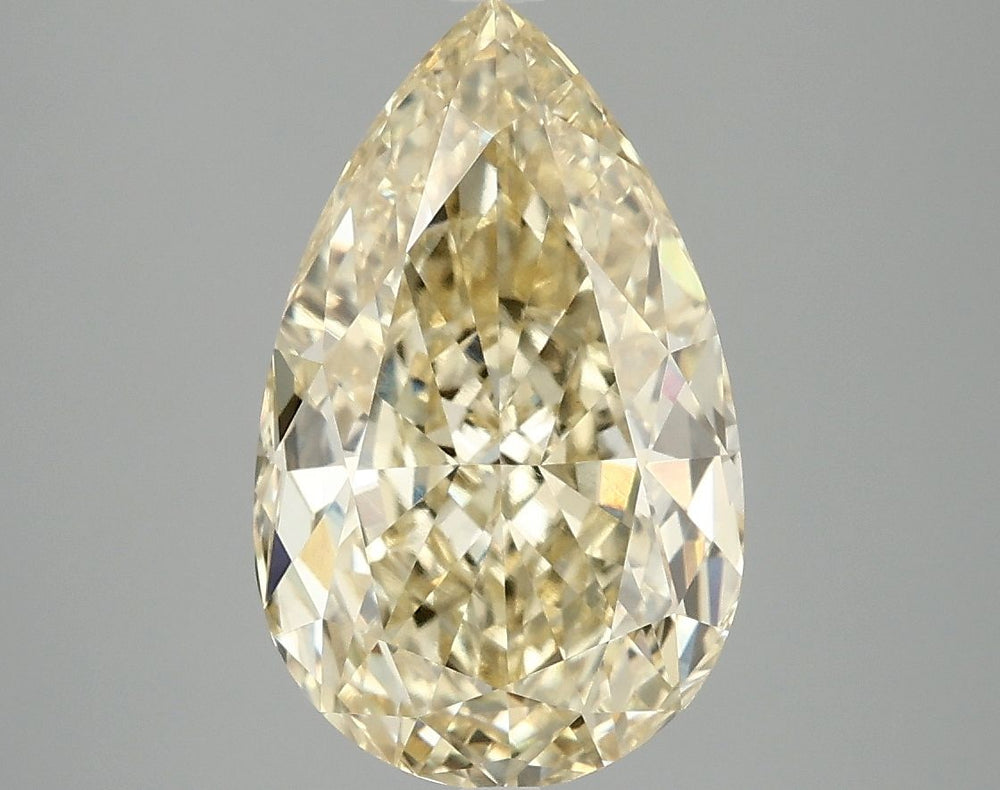 4.05 Carat Pear Lab Diamond with  Cut Diamond in 14KT  view 1
