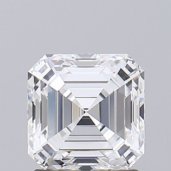 1.59 Carat Asscher Lab Diamond with  Cut Diamond in 14KT  view 1
