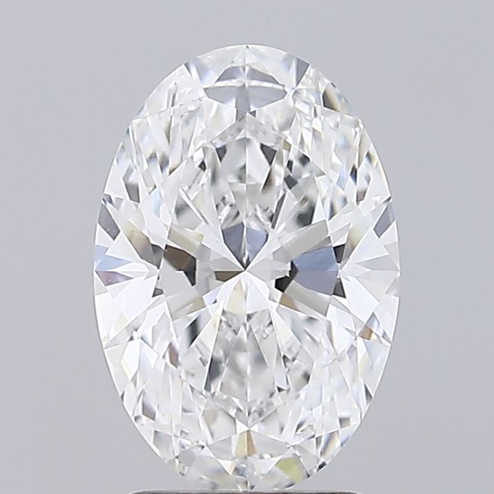 2.51 Carat Oval Lab Diamond with  Cut Diamond in 14KT  view 1
