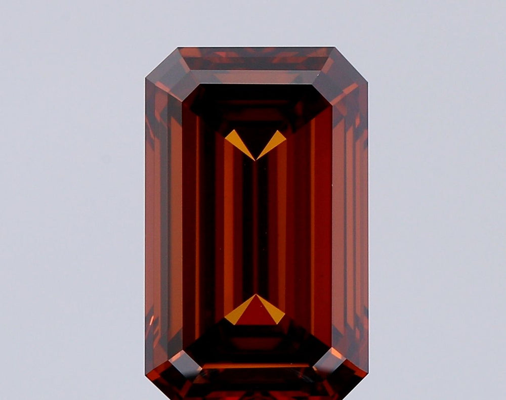 5.24 Carat Emerald Lab Diamond with  Cut Diamond in 14KT  view 1

