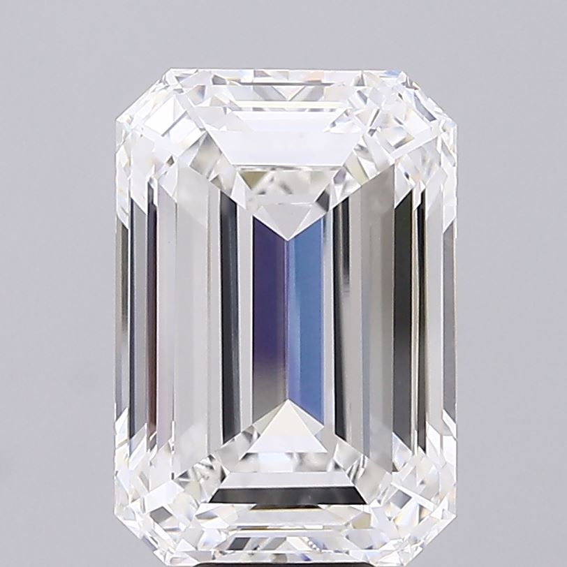 11.04 Carat Emerald Lab Diamond with  Cut Diamond in 14KT  view 1
