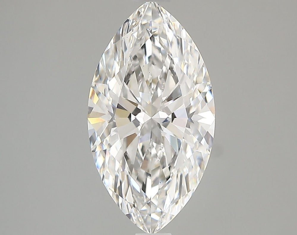 2.03 Carat Marquise Lab Diamond with  Cut Diamond in 14KT  view 1
