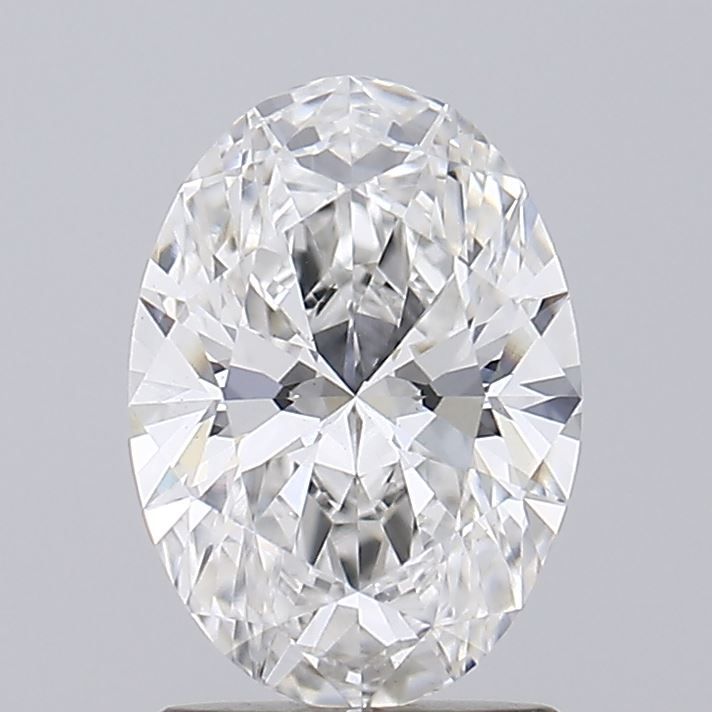1.61 Carat Oval Lab Diamond with  Cut Diamond in 14KT  view 1
