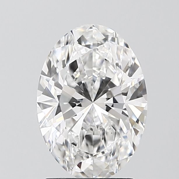1.68 Carat Oval Lab Diamond with  Cut Diamond in 14KT  view 1
