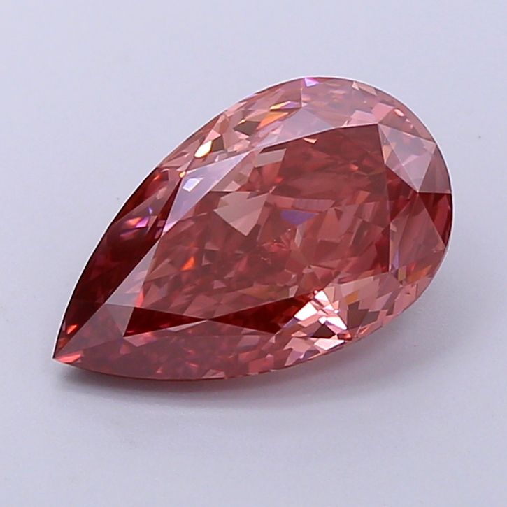 2.67 Carat Pear Lab Diamond with  Cut Diamond in 14KT  view 1
