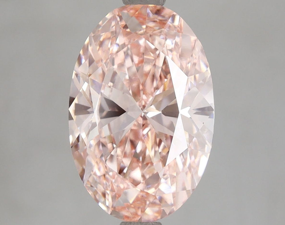3.48 Carat Oval Lab Diamond with  Cut Diamond in 14KT  view 1

