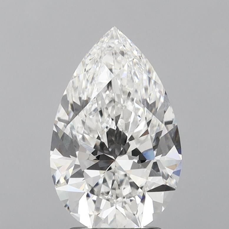 3.03 Carat Pear Lab Diamond with  Cut Diamond in 14KT  view 1

