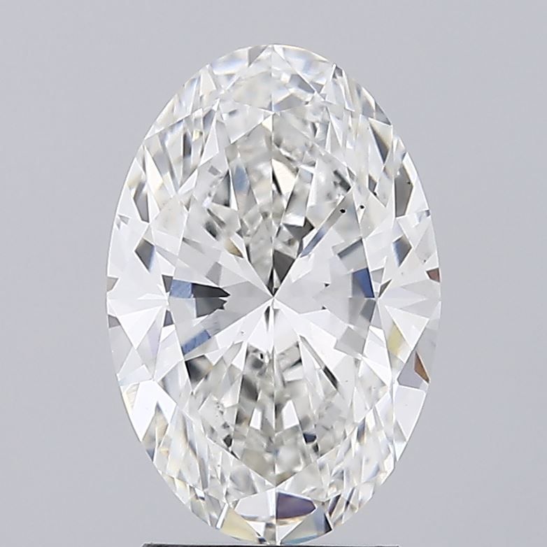2.52 Carat Oval Lab Diamond with  Cut Diamond in 14KT  view 1
