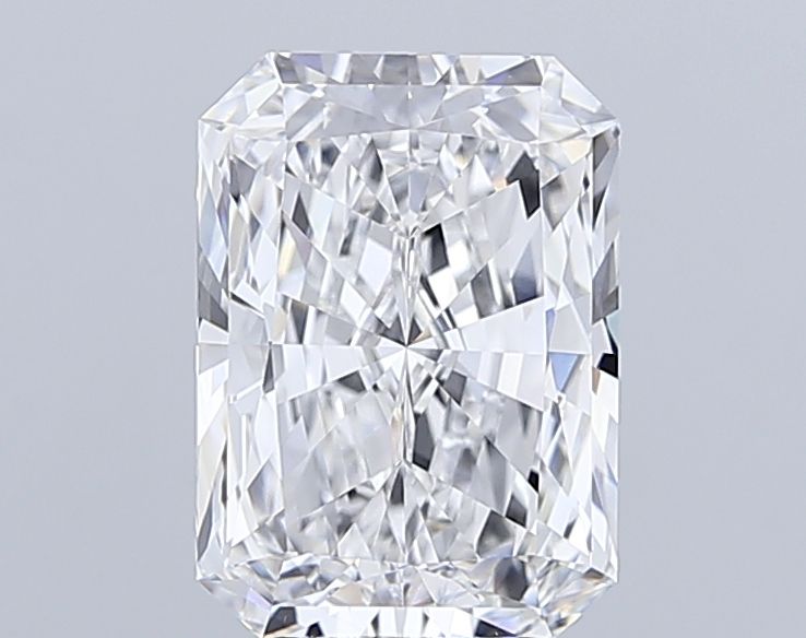 6.0 Carat Radiant Lab Diamond with  Cut Diamond in 14KT  view 1

