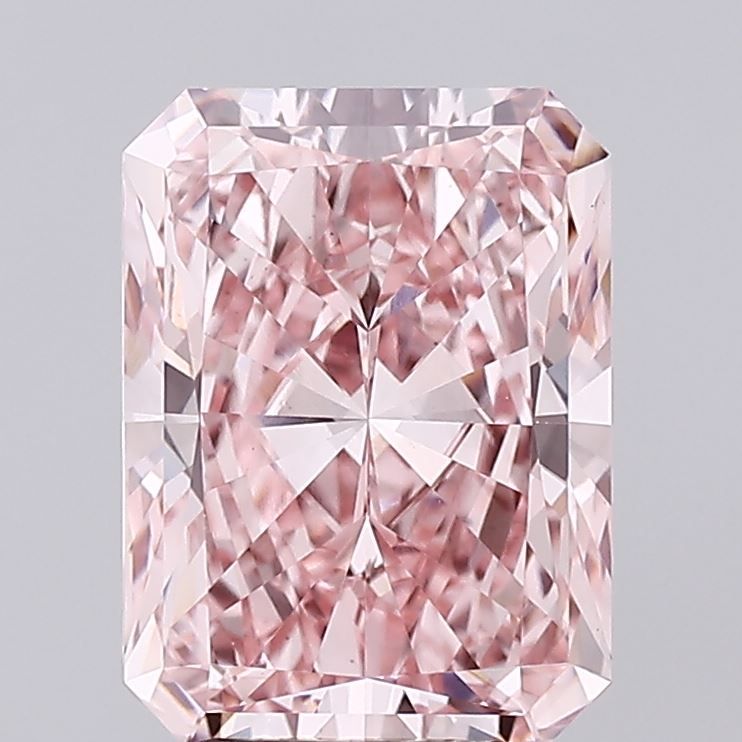 3.5 Carat Radiant Lab Diamond with  Cut Diamond in 14KT  view 1
